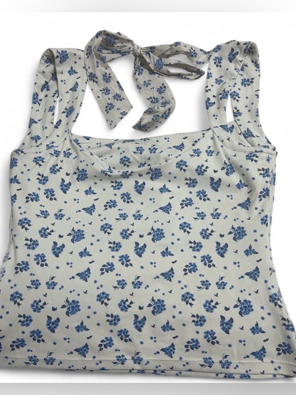 Blogilates x Target Bow Back Tank - Blue Floral (Size Medium) - Picture 5 of 5